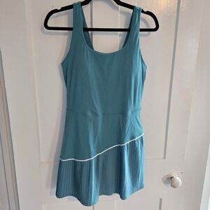 JoyLab Women's Asymmetrical Pleated Active Skort Dress, Size M, Tennis 2 Pockets